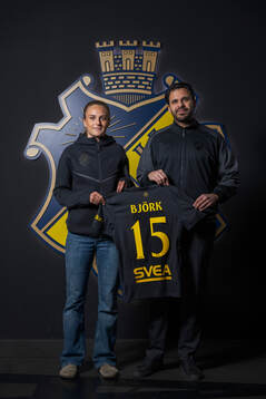 Lisa Björk och AIKs sportchef Zinar Spindari