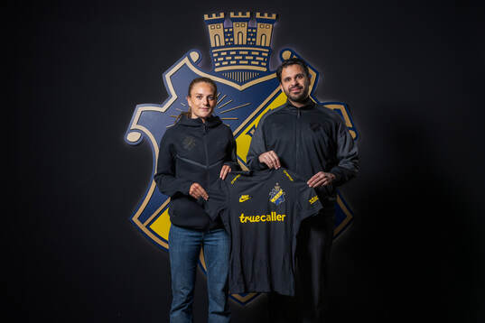Lisa Björk och AIKs sportchef Zinar Spindari