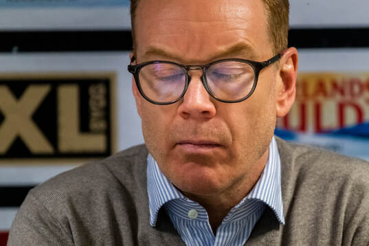 Örebros tränare Niklas Eriksson på presskonferensen
