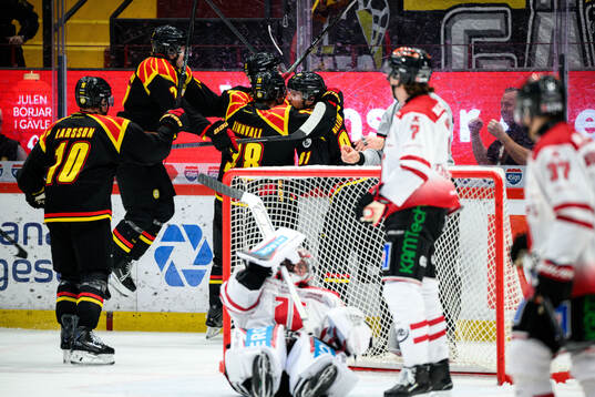 Brynäs spelare jublar