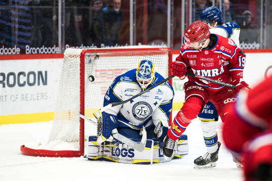 Leksands målvakt Marcus Gidlöf och Timrås Marcus