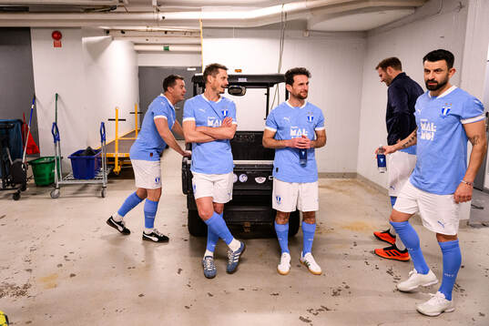 MFF Stjärnors tränare Daniel Andersson, Markus Rosenberg,