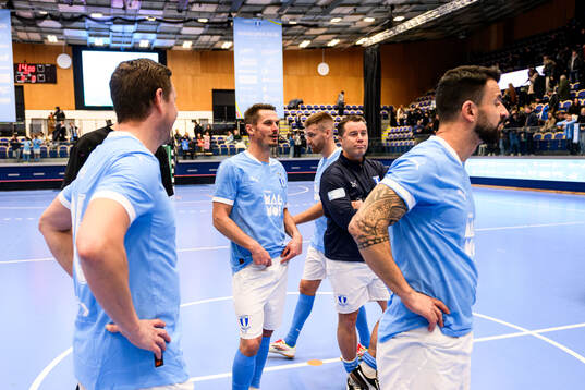 MFF Stjärnors Markus Rosenberg och tränare Daniel