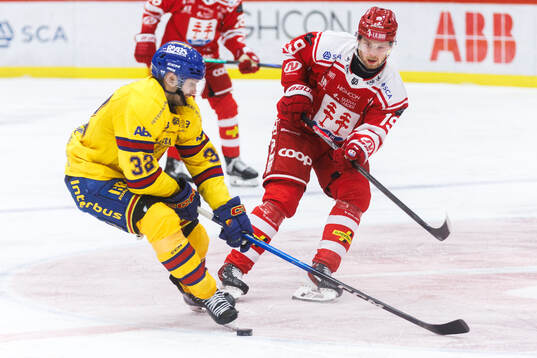 Djurgårdens Marcus Krüger och Timrås Marcus Westfält