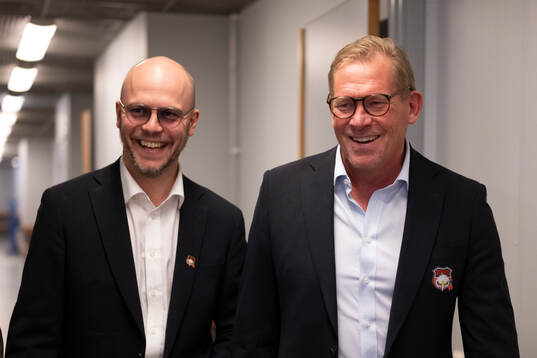 Malmö Redhawks Sportchef Oscar Alsenfelt och VD Patrik