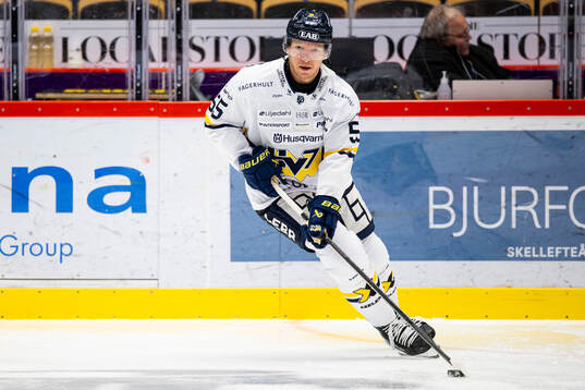 HV71s Andreas Borgman innan ishockeymatchen i SHL mellan
