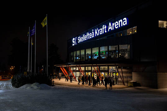 Skellefteå Kraft Arena innan ishockeymatchen i SHL mellan