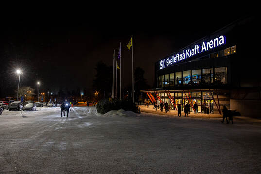 Skellefteå krav arena innan ishockeymatchen i SHL mellan