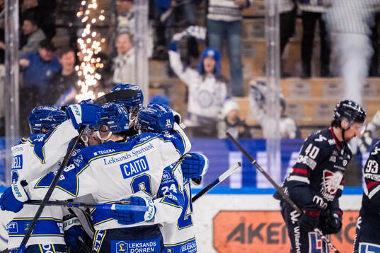 Spelare ur Leksand jublar