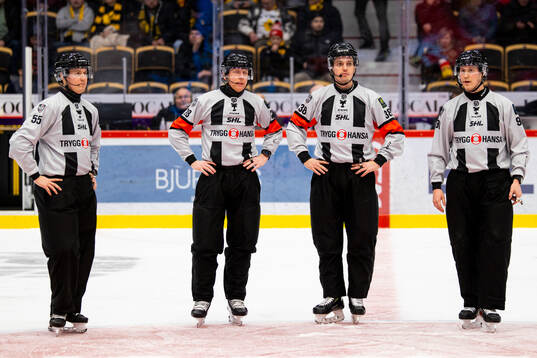 Domare Marcus Westman Mikael Holm Marcus Wannerstedt och