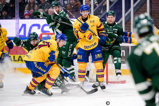 Färjestads Marian Studenic, Radim Zohorna och Oskar Steen
