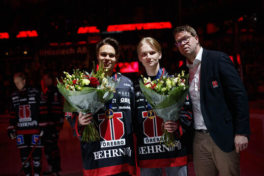 Örebros målvakt Herman Liv och Liam Danielsson