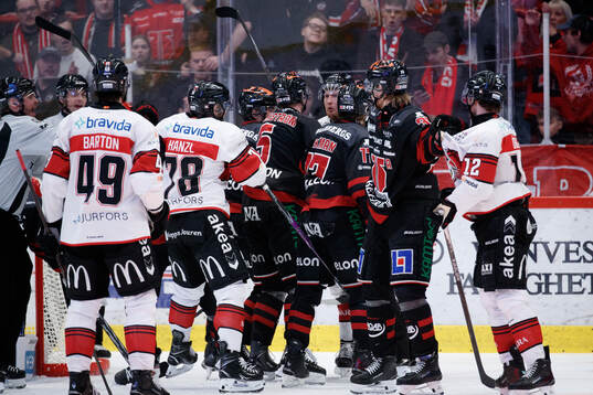 Malmö Redhawks Robin Hanzl och Örebros Gustav Backström