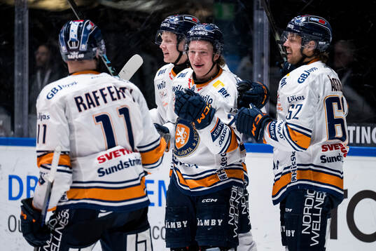 Växjös Karl Henriksson, Morgan Anderberg, Manuel Ågren