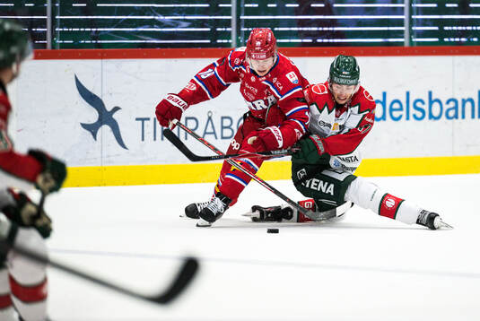 Timrås Eddie Genborg och Frölundas Isac Born