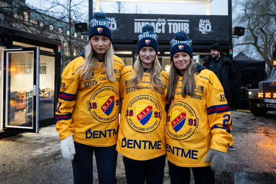Djurgårdens Isabelle Leijonhielm, Linn Mattson och Wilma