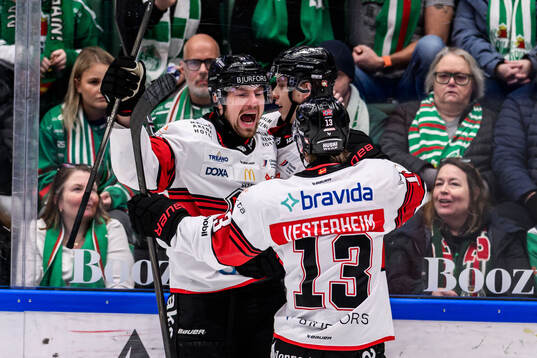 Malmö Redhawks Johan Ivarsson och William Von Barnekow