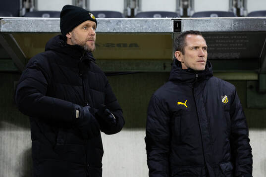 Häckens klubbchef Marcus Jodin och fotbollschef Martin