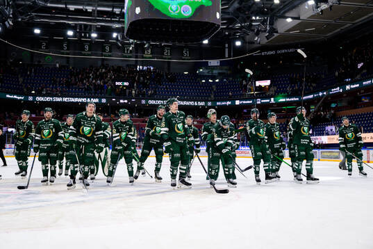 Färjestads spelare jublar