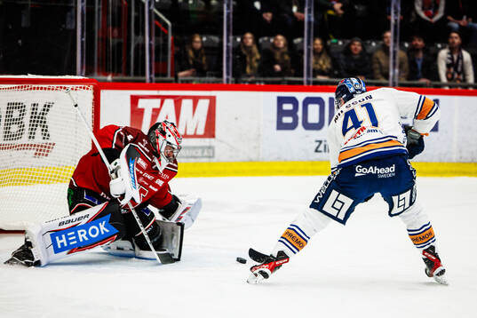 Örebros målvakt Jhonas Enroth och Växjös Ludvig Nilsson