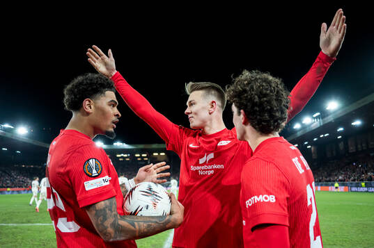 Emil Kornvig of Brann celebrates