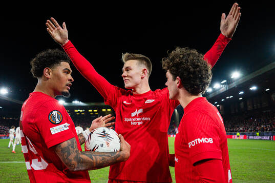 Emil Kornvig of Brann celebrates