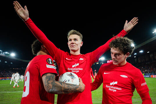 Emil Kornvig of Brann celebrates