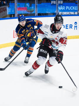 Djurgårdens Jesper Pettersson och Malmö Redhawks Isac