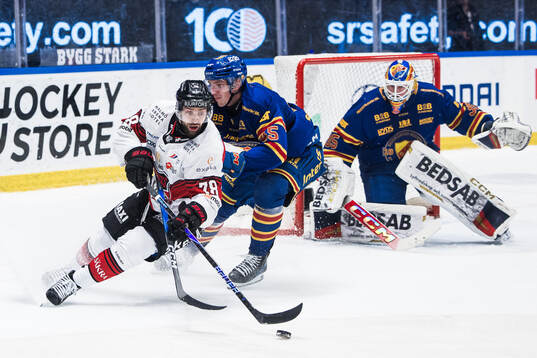 Malmö Redhawks Robin Hanzl och Djurgårdens Hugo Blixt