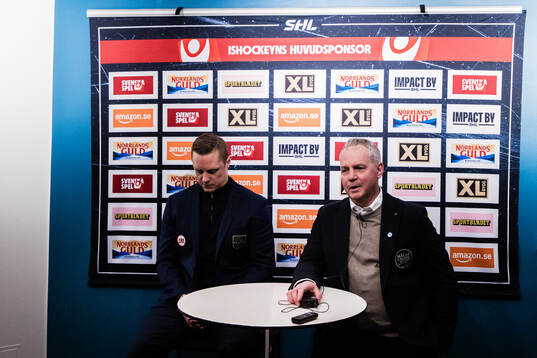 Djurgårdens tränare Robert Kimby och Malmö Redhawks