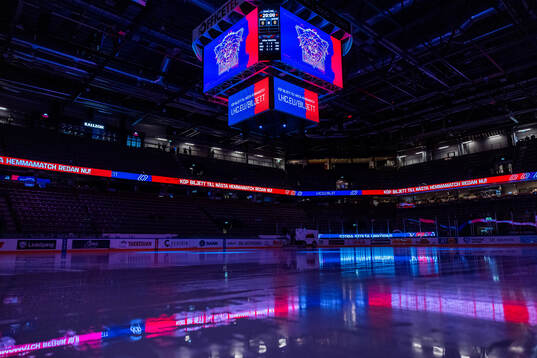 Interiör vy av Saab Arena