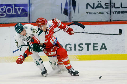 Färjestads Gabriel Carlsson och Timrås Anton Lundmark