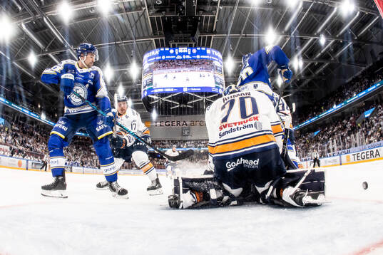 Leksands Gabriel Fortier och Växjös Erik Andersson  och
