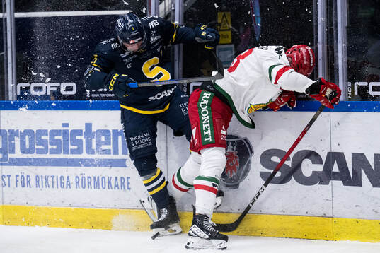 Södertäljes Jonas Ahnelöv och Moras Gustav Olhaver