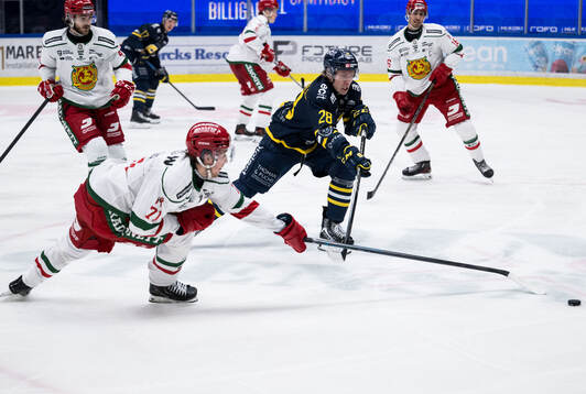 Moras Travis Treloar och Södertäljes Adam Hesselvall