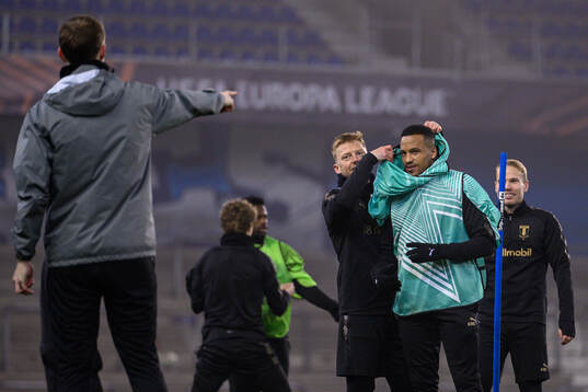 Anders Christiansen and Martin Olsson of Malmö FF