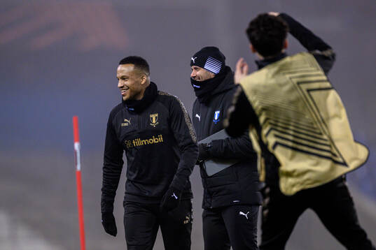 Martin Olsson and Head coach Miguel Angel Ramirez