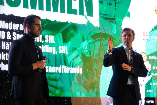 Alen Bibic, Klubbdirektör Rögle BK och Johan Cahling,