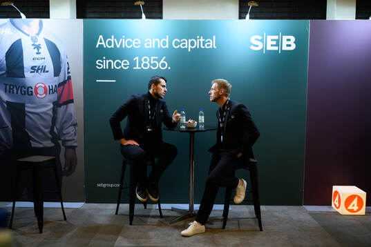 Alen Bibic, Klubbdirektör Rögle BK och Kim Alm, Rögle BK