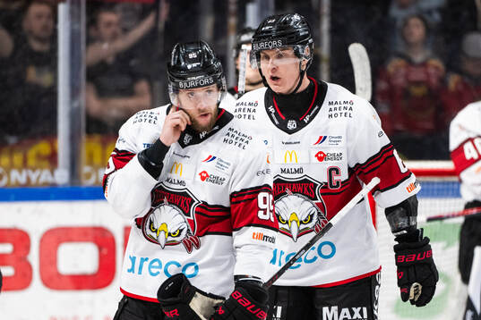 Malmö Redhawks Carl Persson och Fredrik Händemark
