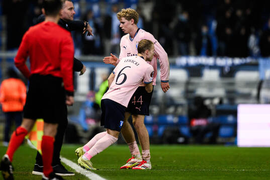 Malte Frejd Pålsson and Oscar Lewicki of Malmö FF