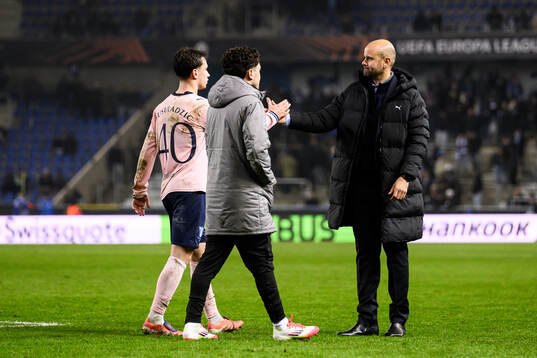 Kenan Busuladzic and Head coach Miguel Angel Ramirez of