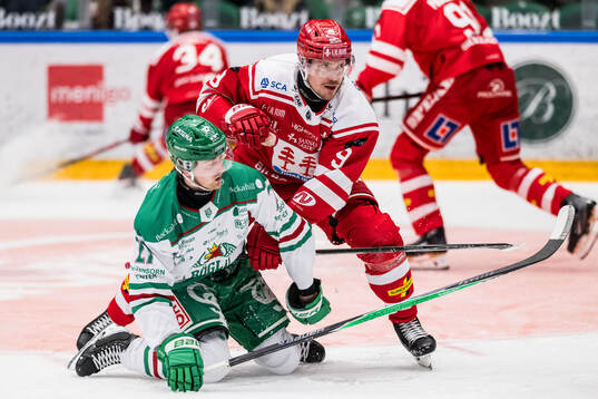 Rögles Linus Sjödin och Timrås Didrik Strömberg