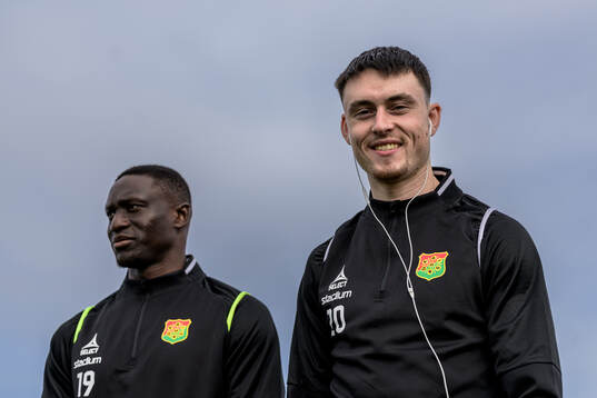 Ibrahim Diabate and Samuel Salter of GAIS