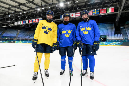 Hanna Olsson, Anna Kjellbin and Sara Hjalmarsson of Sweden
