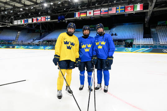 Hanna Olsson, Anna Kjellbin and Sara Hjalmarsson of Sweden