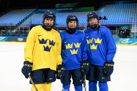 Hanna Olsson, Anna Kjellbin and Sara Hjalmarsson of Sweden