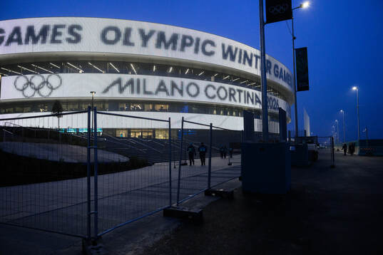 Exterior of the Milano Santagiulia Ice Hockey Arena
