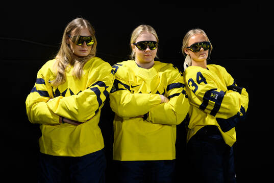 Linnea Andersson, Lina Ljungblom and Mira Hallin of Sweden