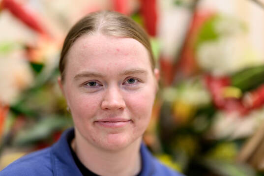 Sara Hjalmarsson poses for a portrait at a press meet with